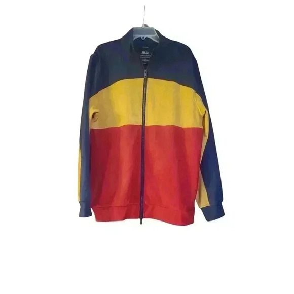 Publish Kenyon Track Jacket Mens Size Large Coat Velour Feel EUC‎ Tri Colored - Picture 1 of 16